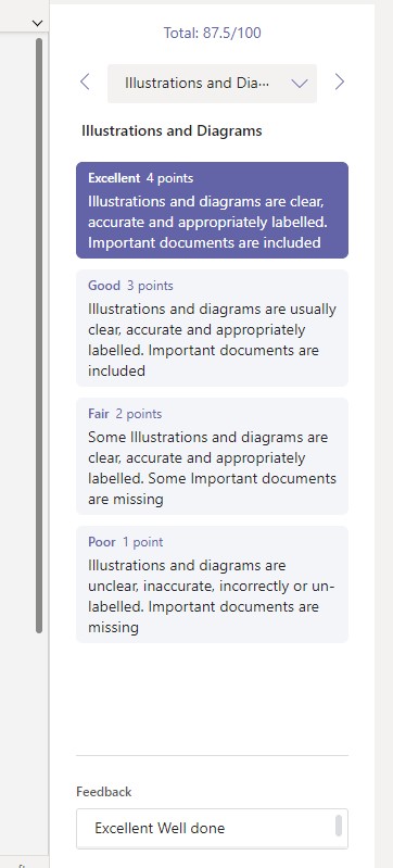 marking with rubric