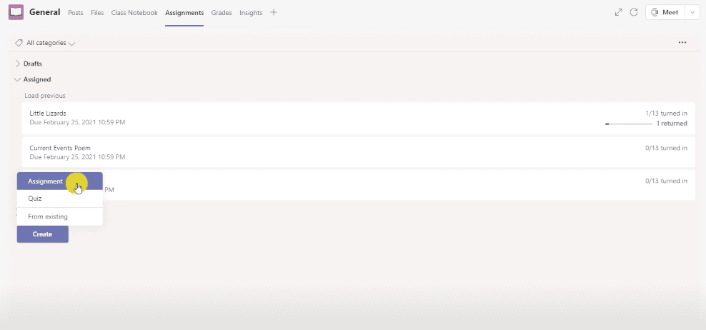 Reading Progress in Microsoft Class Teams