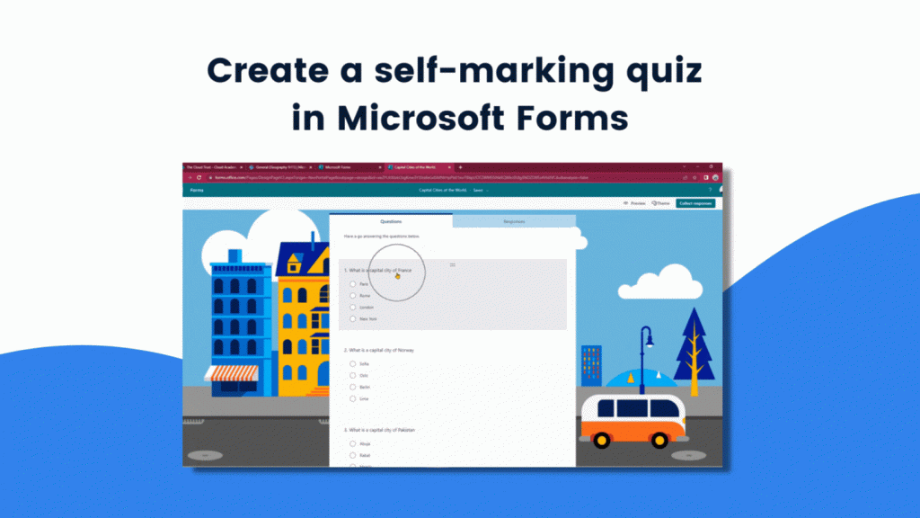 Create a self-marking quiz in Microsoft Forms