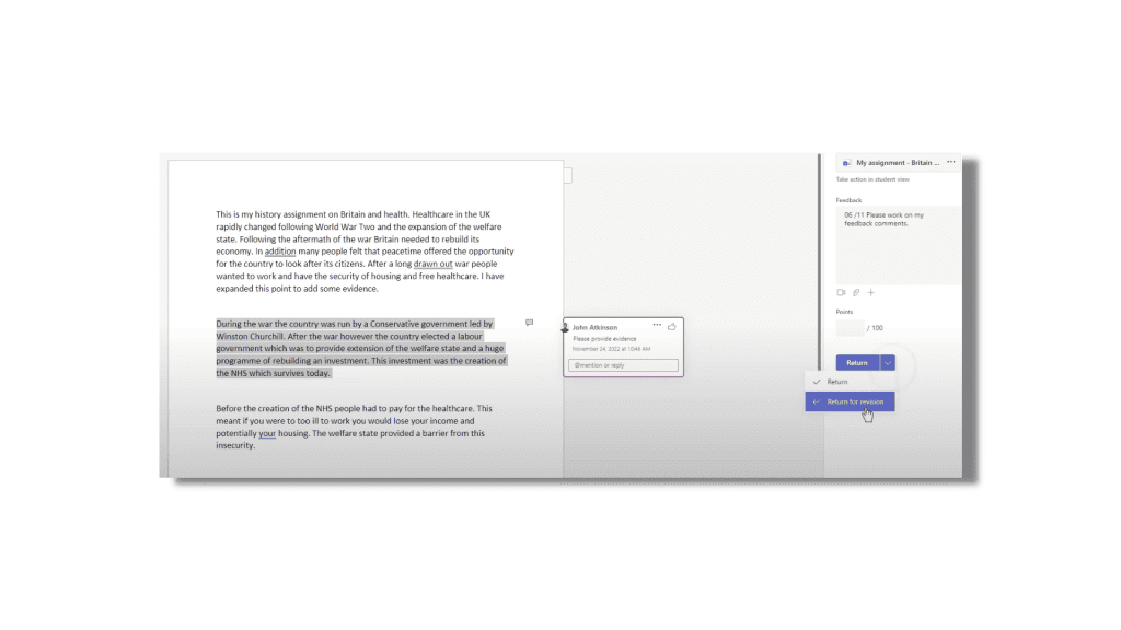 Invisible Feedback Microsoft Teams Assignments