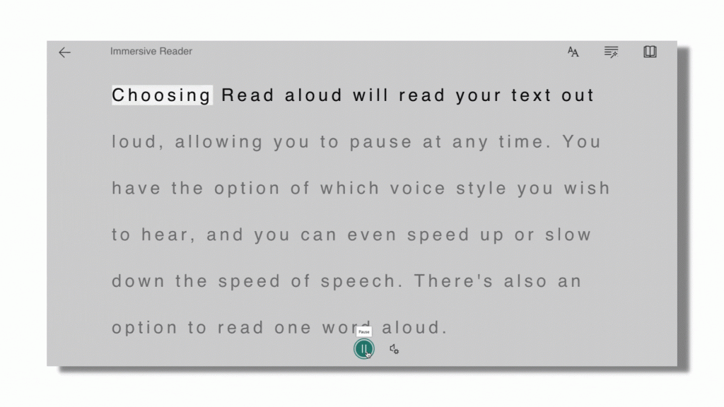 Read Aloud Mode in Immersive Reader