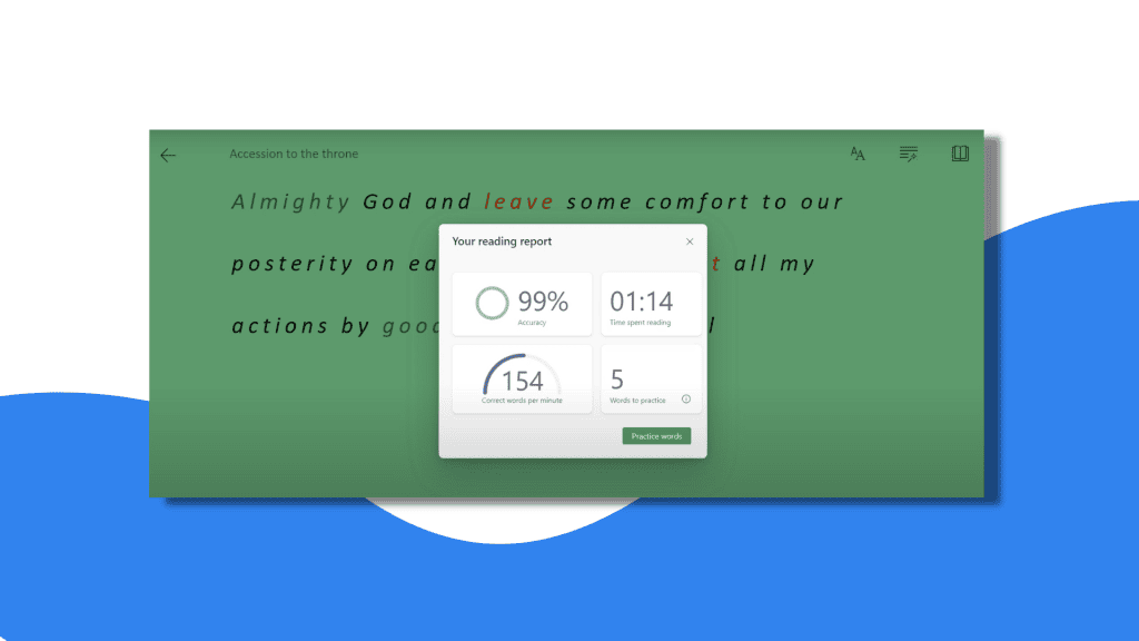 Reading Reports in Immersive Reader