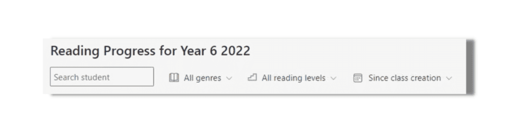 Search Student in Reading Progress in Microsoft Teams