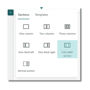 Add a full-width section in SharePoint