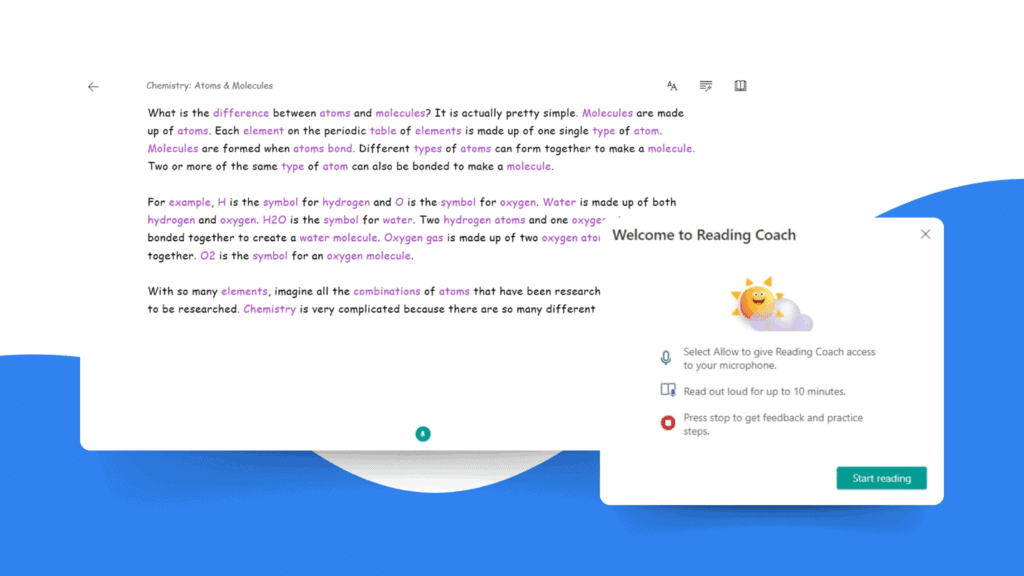 Combatting poor reading literacy - reading coach passage snippet